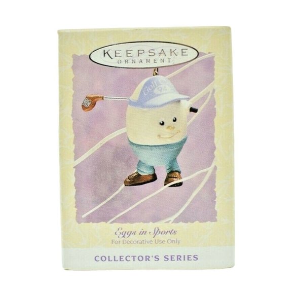 Hallmark Keepsake Ornament Eggs in Sports Golf Dated 1994 3rd in Series - Picture 5 of 9